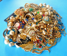 MISCELLANEOUS ANTIQUE RETRO GOLD RECYCLING Gilded Jewelry FOR RECOVERY Jewelry LOT