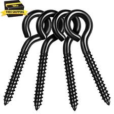 8 Pack 3.2 Inches Screw Eyes Black,eye Hooks Screw in Heavy Duty,eye Bolt,long ⭐ - US