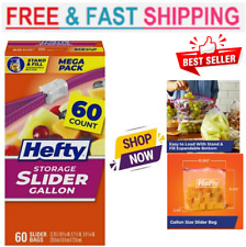 Hefty Slider Storage Bags Gallon Size 60 Count