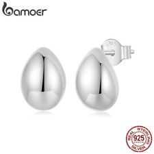 Bamoer 925 Silver Silver Teardrop Stud Earrings Jewelry Fashionable Women Gifts