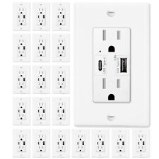 USB Type C Wall Outlet 5.8A Dual High Speed Receptacle with Smart Chip UL 20Pack - South El Monte - US