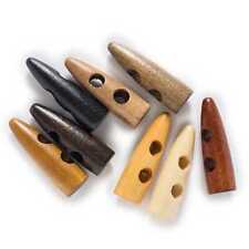10pcs horn wooden toggle buttons for craft clothing bags sewing accessories diy