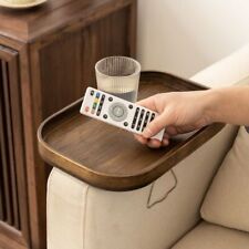 Clip-On Sofa Tables Wooden Tea Tray Sofa Armrest Tray Bread Dessert Cake Plate