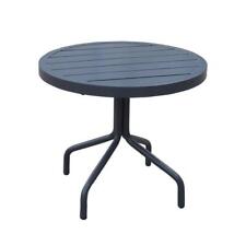 Courtyard Casual Side Table 20x16.54"x16.54" Round Aluminum Slat Top Outdoor"