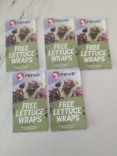 X5-Pei Wei Asian Diner Restaurant Free Lettuce Wraps-no Purchase Necessary🔥