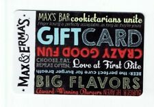 Max & Erma's Gift Card Restaurant - Cookietarians - Love at First Bite -NO Value