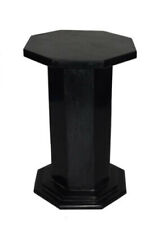 24H 15" Diameter Black Marble Stand Table Top Base HandCrafted home Furniture"