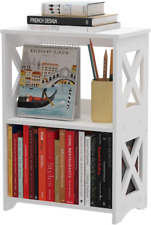 Side Table, Narrow End Table with Storage Shelf, Minimalist Bedside Small - Mumbai - India