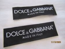 Dolce Gabbana 2 Designer Tag LABEL Replacement Sewing Accessories lot 2
