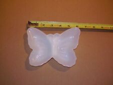 Vtg. Avon Butterfly White Milk Glass Dish Trinket Soap Wings of Beauty FREE SHIP