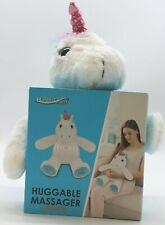 Massager Huggable Health Touch Unicorn White Pink Vibrating Neck Back Plush Soft - Pelham - US