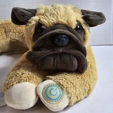 Health Touch Neck Pillow Support with Massage Vibration Brown Dog Pug Plush - Charlotte - US