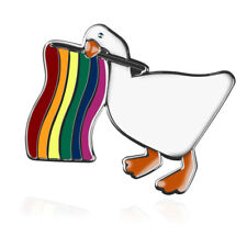 1pc Goose Rainbow Flag Enamel Lapel Pin Small LGBTQ Gay Pride Pin Badge Jewelry