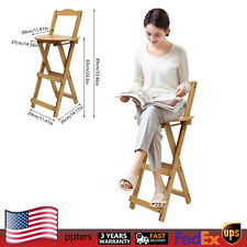 Portable Folding Bamboo Stool Tall Chair Foldable Bar Stool Porch Kitchen Chair - Toronto - Canada