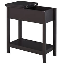 Narrow Side End Table Flip Top Cabinet Bottom Storage for Living Room Bedroom - Toronto - Canada