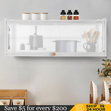 25kg Storage Cabinet Wall-Mount W/Flip-up Glass Door For Home Kitchen Cupboard - Toronto - Canada