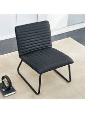 Minimalist Black Armless Sofa Chair Paired Suitable For Offices Bedrooms - Ontario - US