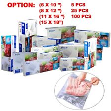 Wholesale Lot bulk 6x10" 8"x12" 11"x16" 15"x18" Food Vacuum Sealer Bags"