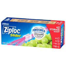 Ziploc Quart Food Storage Slider Bags 42 count