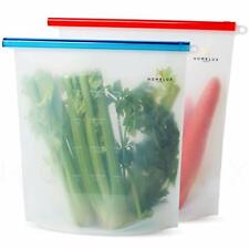 Extra Large Gallon Reusable Silicone Food Storage Bags | Leakproof Airtight | 10