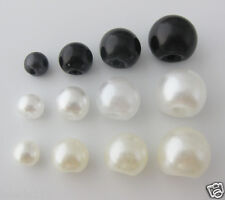 Side Hole Plastic Pearl Buttons 300Pcs Wedding Clothes Shirt Sewing Accessories