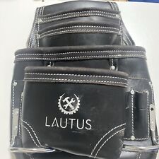 LAUTUS Oil Tanned Leather Tool Pouch Bag | Carpenter, Construction, Framers