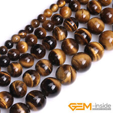 Natural Tiger's Eye Gemstone Round Beads For Jewelry Making 15 4mm 6mm 8mm 10mm"