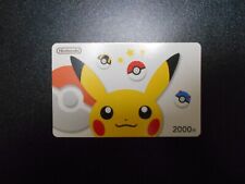 Pokemon Quest Nintendo Prepaid Gift Card Pikachu #3702 PLAY