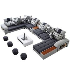 Enchanting Minimalist Modern Grey Shades Fabric Sectional Sofa - Toronto - Canada