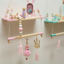 Wall Hanging Rope Swing Shelf Tray Beads Rack Nursery Bedroom Home Ornament - Toronto - Canada