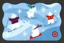 TARGET Skiing Polar Bears ( 2006 ) Die-Cut Gift Card ( $0 )