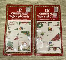 Holiday Merry Christmas Tag & Cards Set Lot 200 + NOS NIP Sealed Gift 2 Packs #A