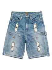 MENS COTTON DENIM SHORTS SUMMER RIVETS BLUE SHORT PANTS CAPITAL CASUAL JEANS