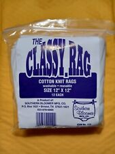 The Classy Rag by Southern Bloomer - Qty of 12 Cotton Knit Rags - Size 12 x 12""