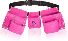 LAUTUS Pink Tool Belt/Pouch/Bag, Carpenter, Construction, Framers, Electrician |