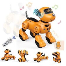 Dinopintu Smart Robot Dog Toys for Kids Voice Control Interactive Stunt Orange - Miami - US