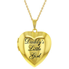 Daddy's Little Girl" Lovely Heart Photo Locket Pendant Necklace for Kids 19""