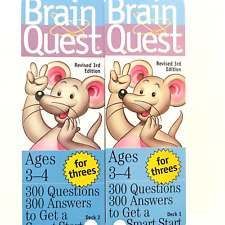 Brain Quest Ages 3-4 Smart Start 300 Questions & Answers Flash Cards 2 Decks - Grovetown - US