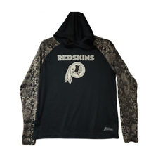 Zubaz Team Apparel NFL Redskins Mens Small Black Grey Camo Long Sleeves Hoodie