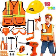 19Pcs Kids Tool Set, Pretend Play Toddler Tool Toys with Construction Work