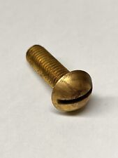 (2) 3/8-16 X 1-1/4 Slotted Round Machine Screws Brass .375x1.25 UNC BRASS USA - Chicago Ridge - US"