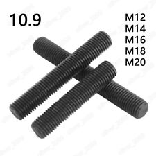 Black 10.9 Steel Threaded Rods Metric Thread Stud Bolts M12 M14 M16 M18 M20 - CN