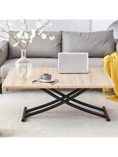 Modern Minimalist Multifunctional Lift Table With Tabletop And Black Metal Legs - Mumbai - India