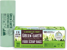 Green Earth Compostable Small Kitchen Food Scrap Waste Bags, Compost Bin Compati