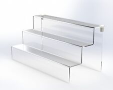 3 Steps Acrylic Display Stand, Fit Ikea Detolf 15W x 8"D x 7.5"H MADE IN USA"