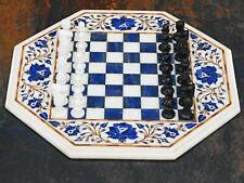 18 Marble Chess Table Top Inlay With Pieces"