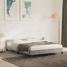 Bed Frame with Headboard Mattress Foundation Upholstered Bed Velvet vidaXL