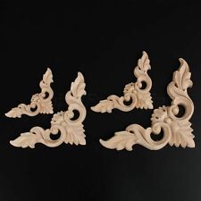 Unpainted Woodcarving Onlay European Style Furniture Doors Cabinets Corner Decal