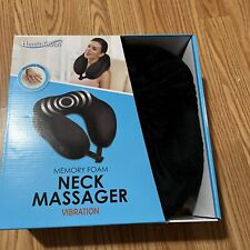 Health Touch Memory Foam Neck massager Vibration Black Color - Gilberton - US