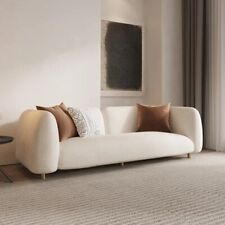 Modern Nordic Style Rice White Minimalist Sofa Living Room Couch Stylish Fabric - Toronto - Canada